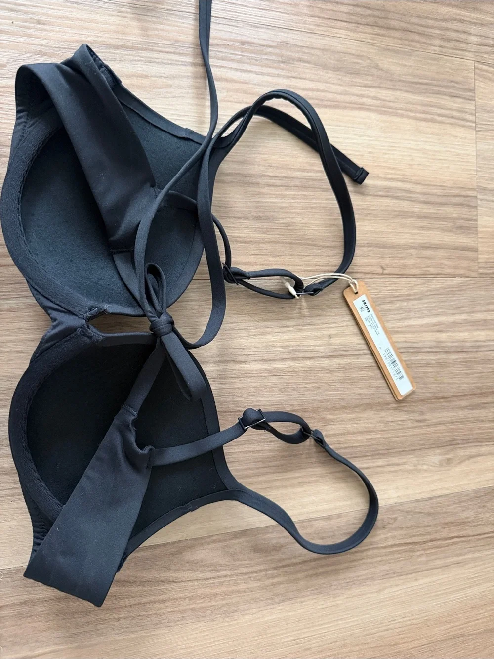 Skims signature swim ultimate push-up topBlack Padded Bra with Adjustable Straps